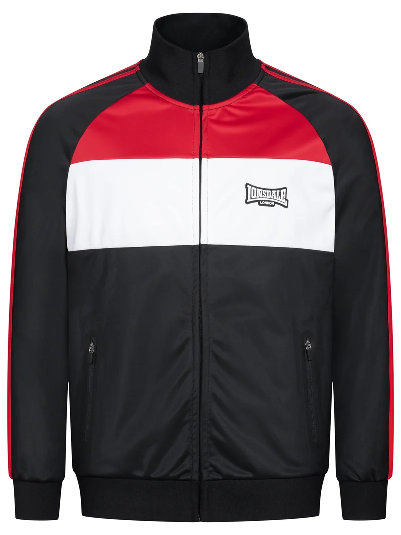 LONSDALE Trainingsjacke "Bracklesham" | Black/Red/White