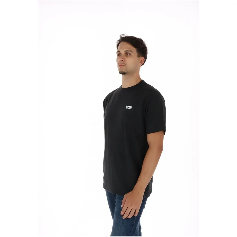 Vans Herren Schwarzes Baumwoll-T-Shirt Rundhalsausschnitt