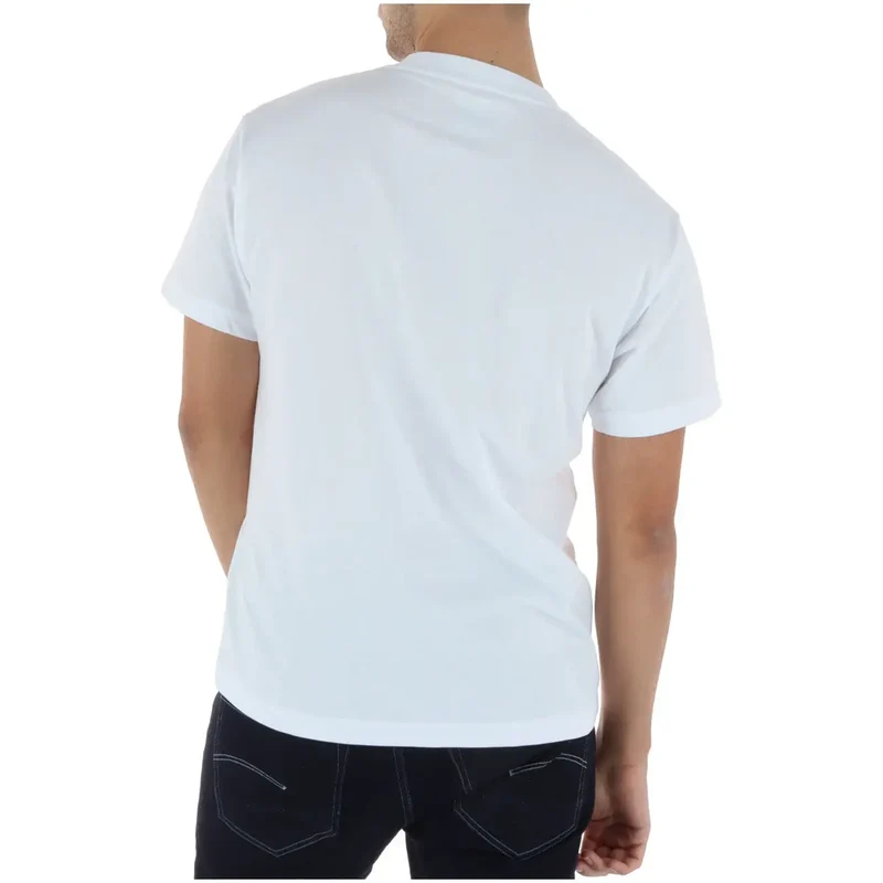 Vans Herren Weißes Baumwoll-T-Shirt Rundhalsausschnitt