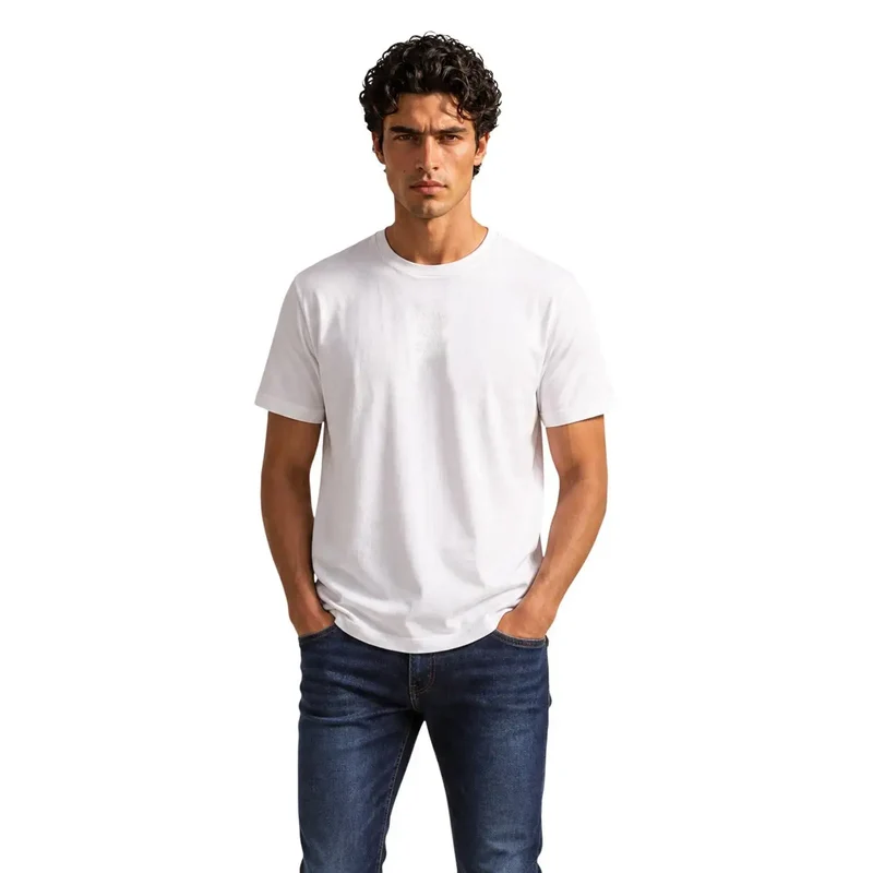 Armani Exchange Weißes Baumwoll-T-Shirt für Herren