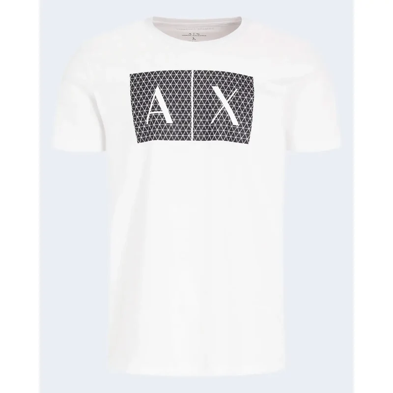 Armani Exchange Herren T-Shirt aus weißer Baumwolle