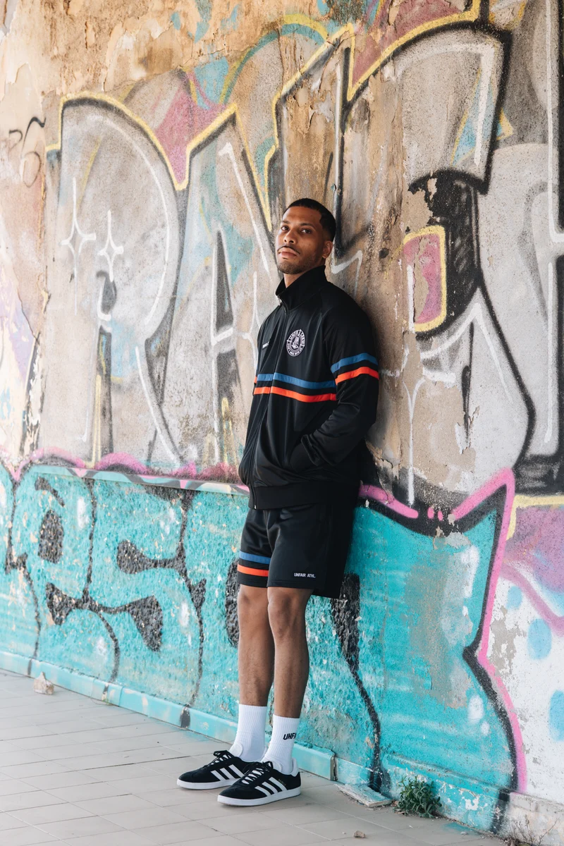 UNFAIR ATHLETICS DMWU Tracktop | Black Tricolore