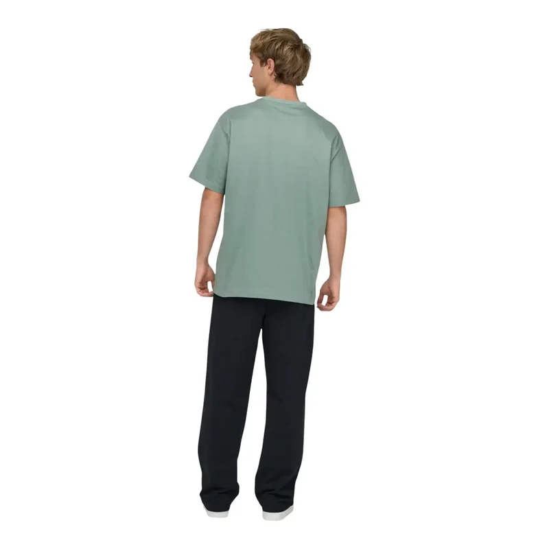 Only And Sons Herren T-Shirt aus grüner Baumwolle, bequeme Passform