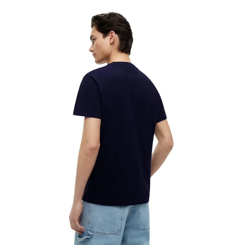 Tommy Hilfiger Herren T-Shirt aus blauer Bio-Baumwolle