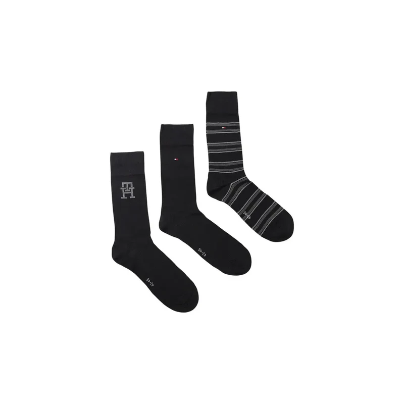 Calvin Klein Herrensocken, 3er-Pack, schwarz-weiß gestreift