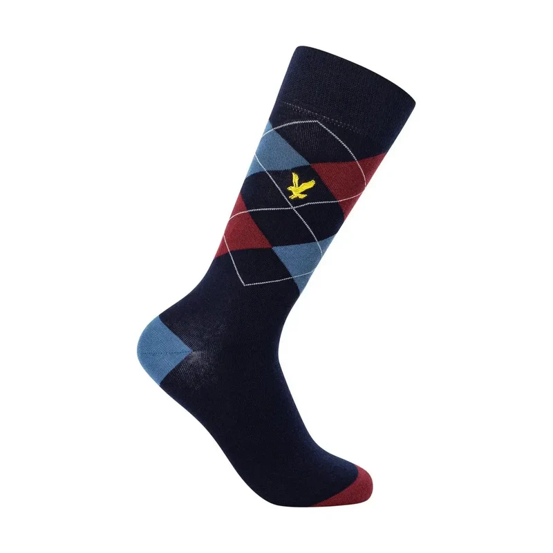 Lyle and Scott Herren-Baumwollunterwäsche Bordeaux Geometrische