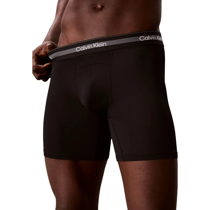 Calvin Klein Herren-Boxershorts, schwarz, Polyester, 3er-Pack