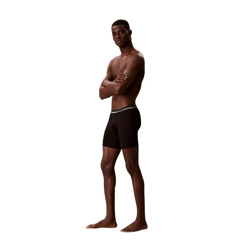 Calvin Klein Herren-Boxershorts, schwarz, Polyester, 3er-Pack