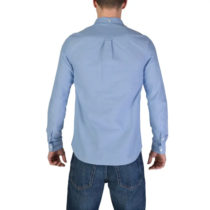 Lyle & Scott Herrenhemd aus hellblauer Baumwolle, klassische Passform
