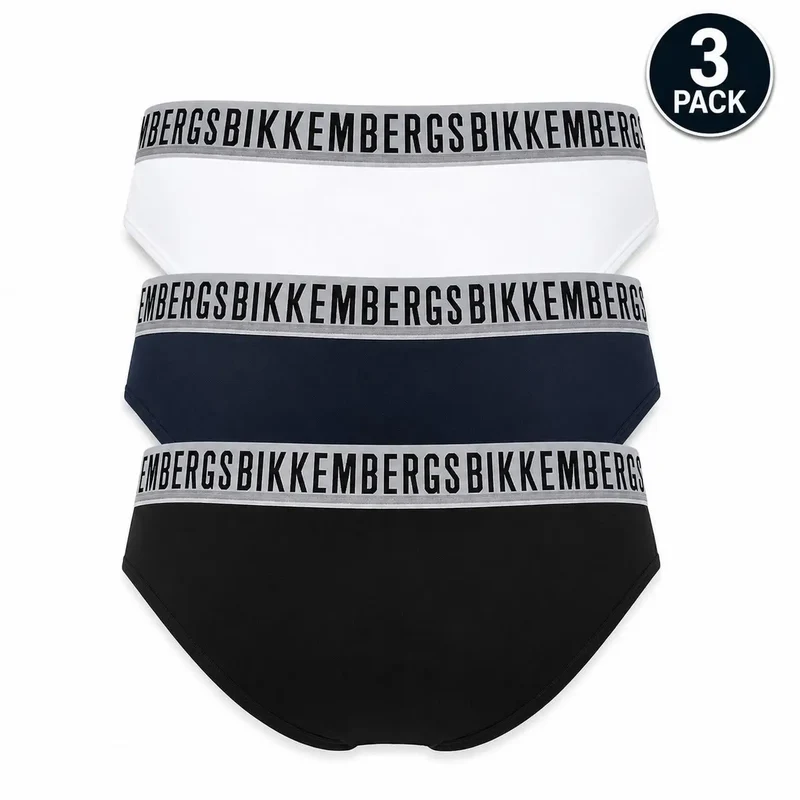 Bikkembergs Weiße Herren-Unterwäsche aus Baumwolle, Stretch-Passform