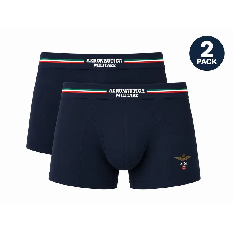 Aeronautica Militare Herren Boxershorts aus blauer Baumwolle