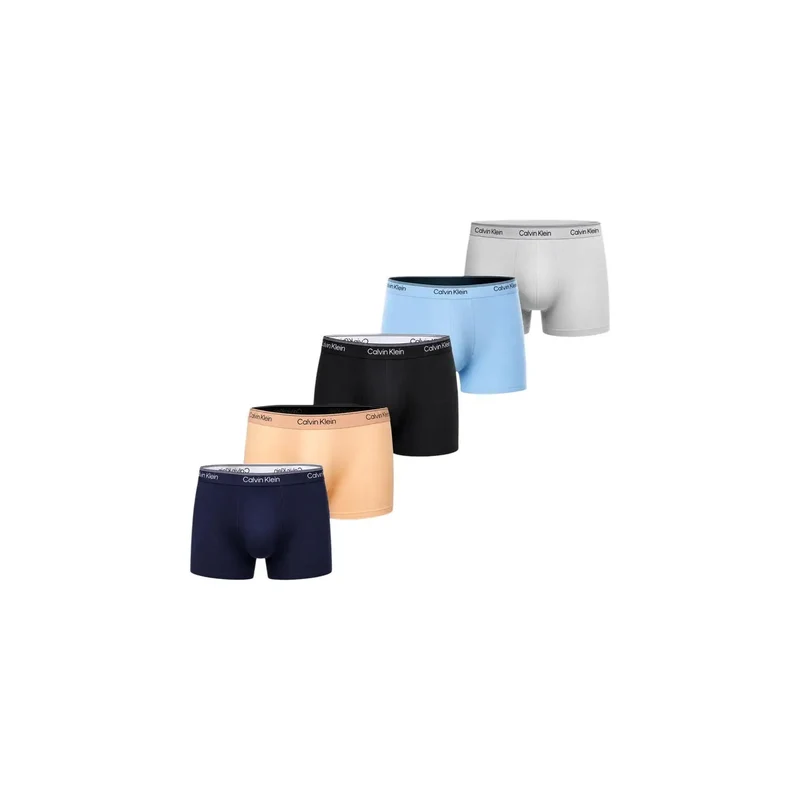 Calvin Klein Herren-Boxershorts, fuchsiafarben, Baumwolle, 5er-Pack