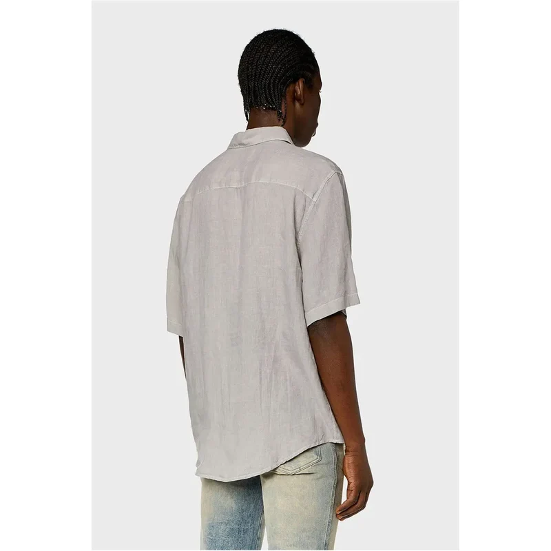 Diesel Beiges Herren-T-Shirt aus Baumwolle mit Rundhalsausschnitt