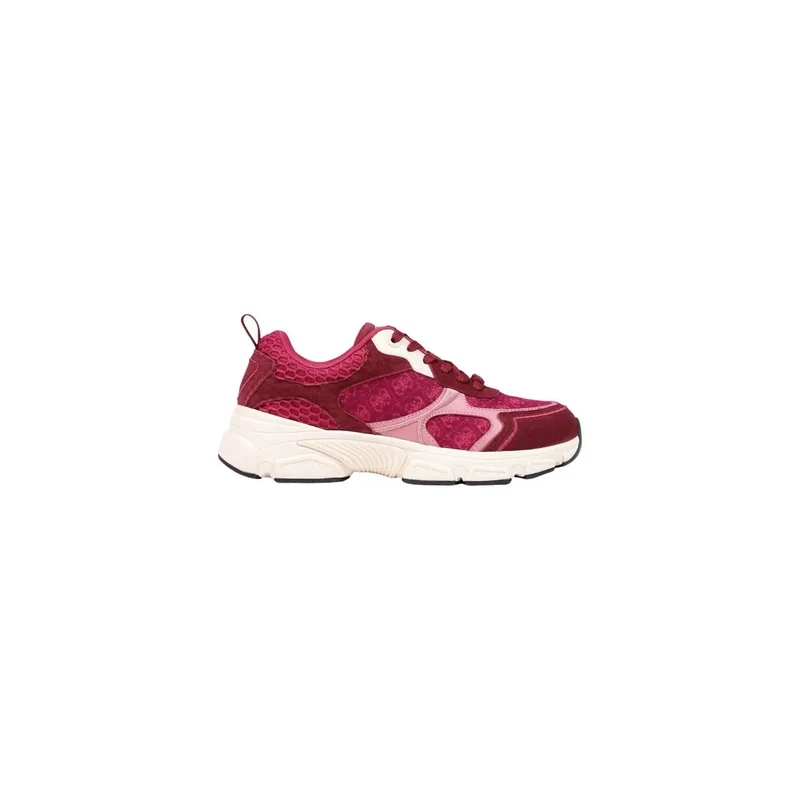 Guess Frauenplattform Sneakers Bordeaux Polyester