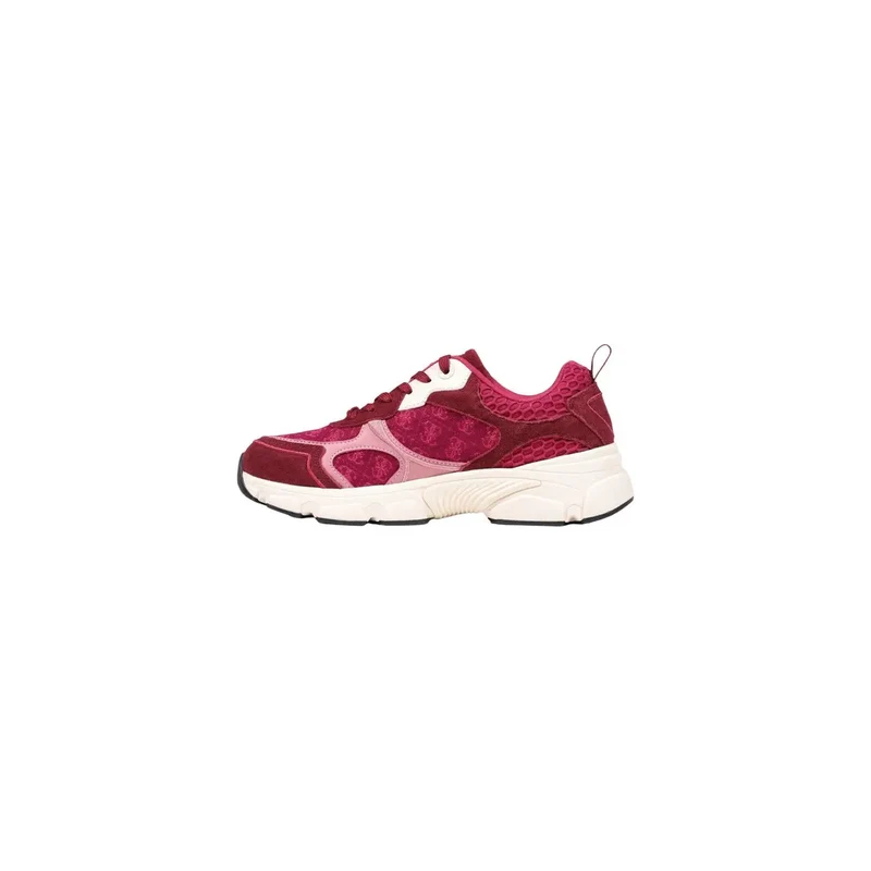 Guess Frauenplattform Sneakers Bordeaux Polyester