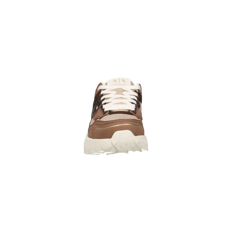 Armani Exchange Damen Beige Leder Sneakers