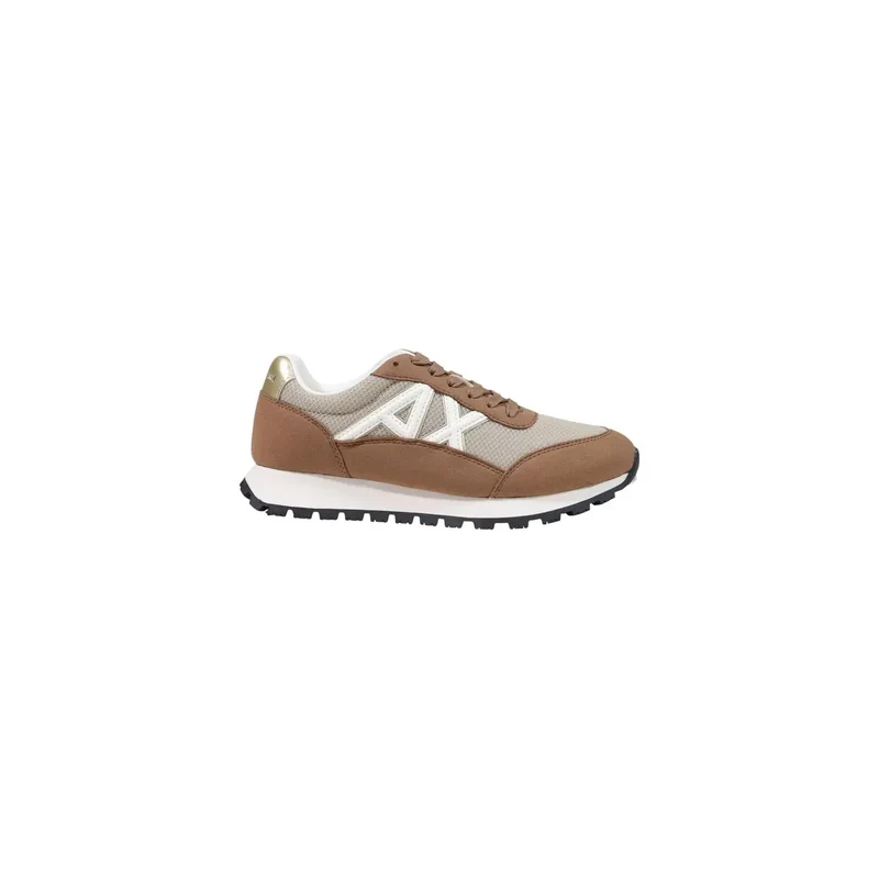 Armani Exchange Damen Beige Textil Sneakers