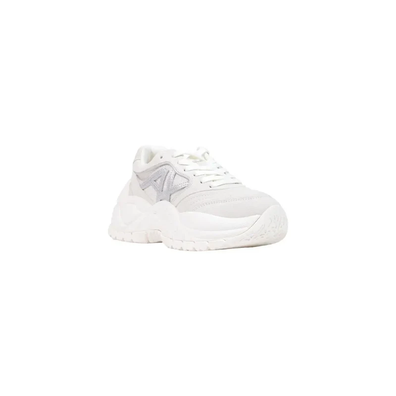 Armani Exchange Damen-Slipper aus weißem Leder Sneakers