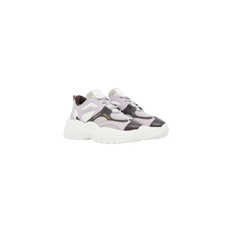 Armani Exchange Damen Slip On Sneakers Lila Polyurethan