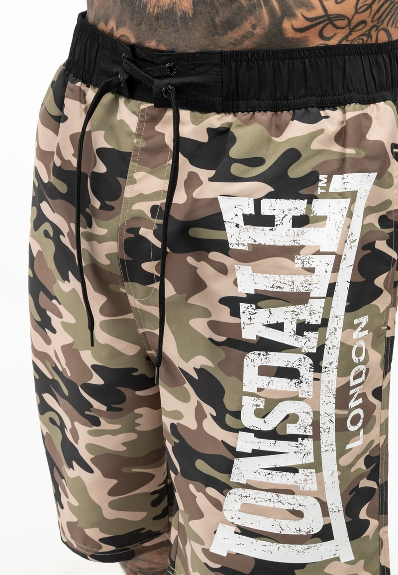 LONSDALE Beachshorts "Ballymena" | Woodland Camo