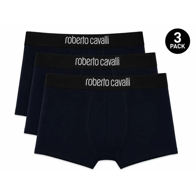 Roberto Cavalli Herren graue Baumwollunterwäsche Boxershorts