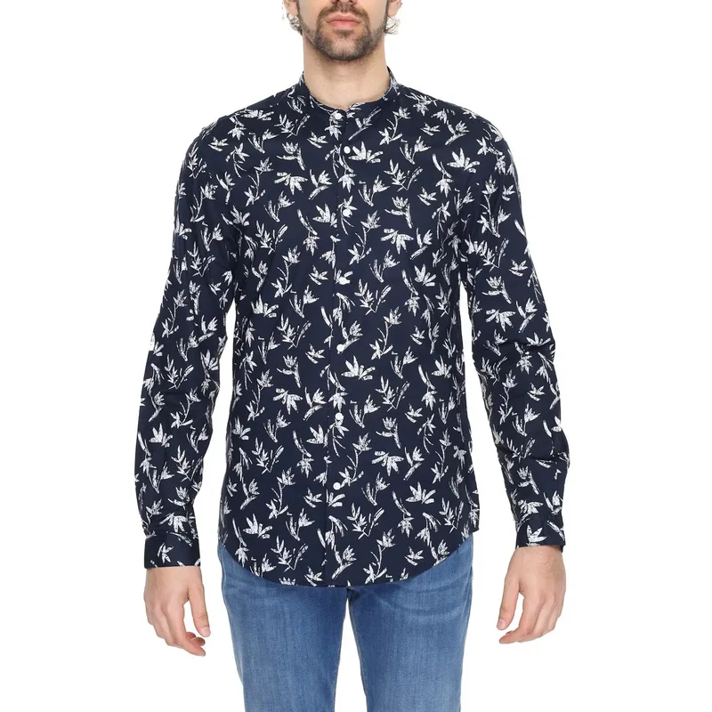 Antony Morato Herrenhemd aus blauer Baumwolle