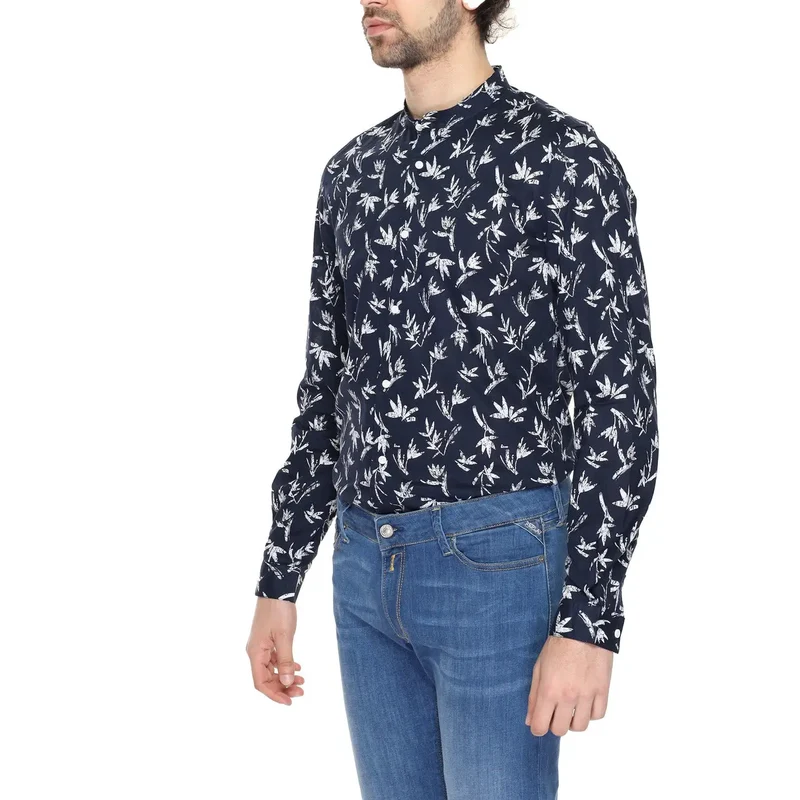 Antony Morato Herrenhemd aus blauer Baumwolle
