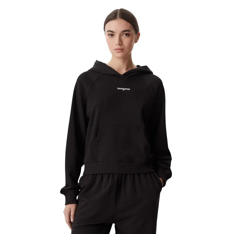Tommy Hilfiger Schwarzes Damen-Sweatshirt aus Bio-Baumwolle