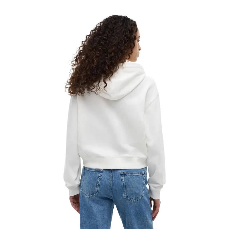 Tommy Hilfiger Damen-Kapuzenpullover aus weißer Baumwolle