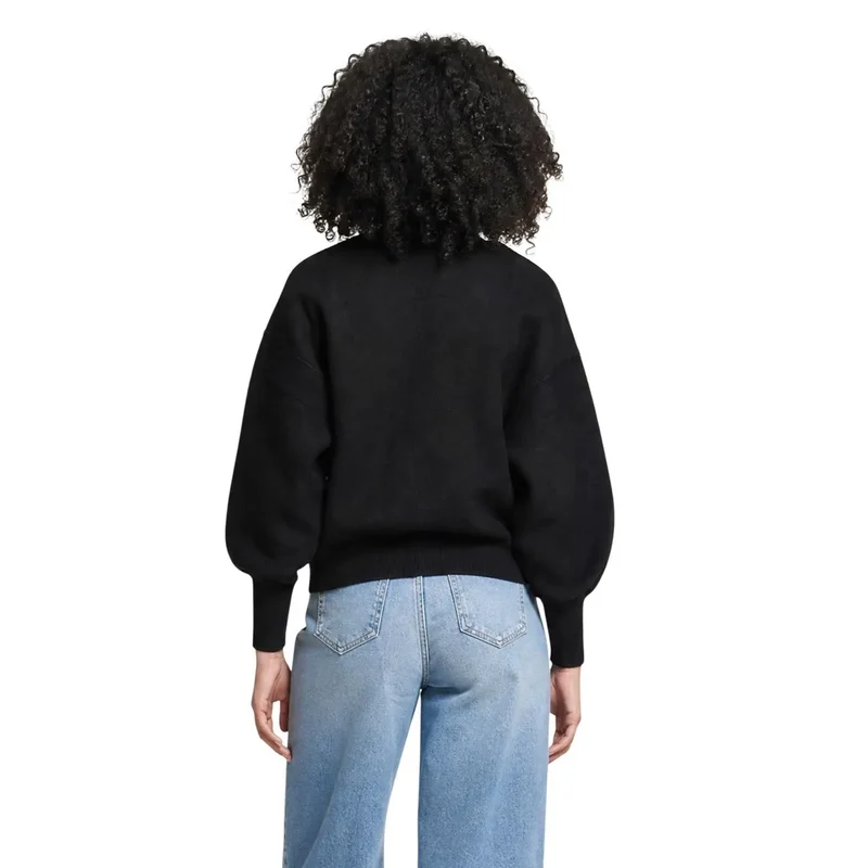 Guess Schwarzes Damen-Sweatshirt mit Logo aus Viskosemischung