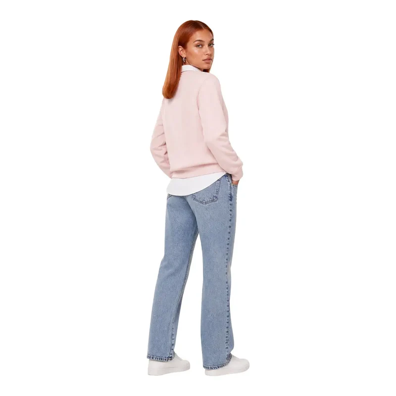 Calvin Klein Damen-Sweatshirt aus rosa Baumwolle