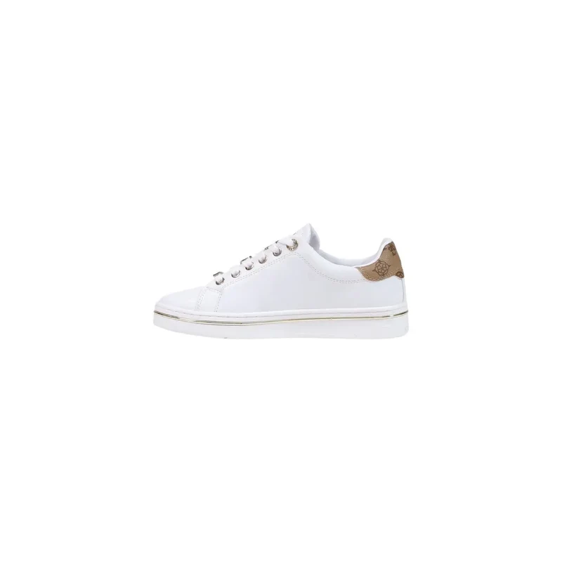 Guess Weiße Frauen Sneakers Polyurethan-Schnürschuhe