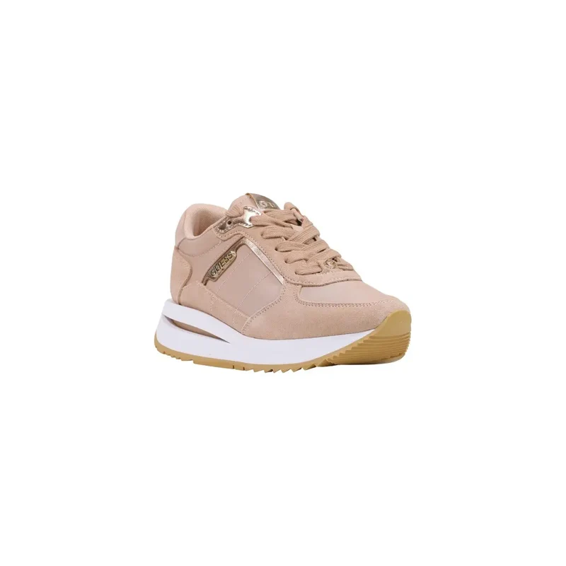 Guess Frauenplattform Sneakers Beige Polyesterschuhe