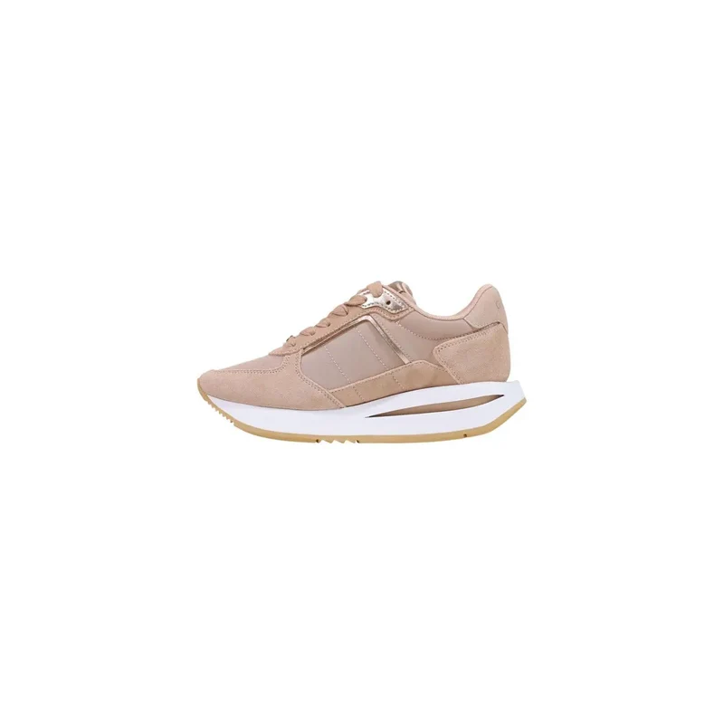 Guess Frauenplattform Sneakers Beige Polyesterschuhe