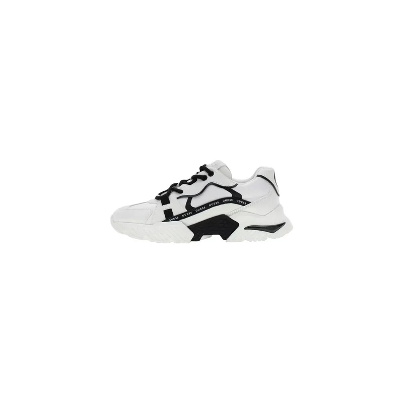 Guess Damen Leder Sneakers Schwarze geometrische