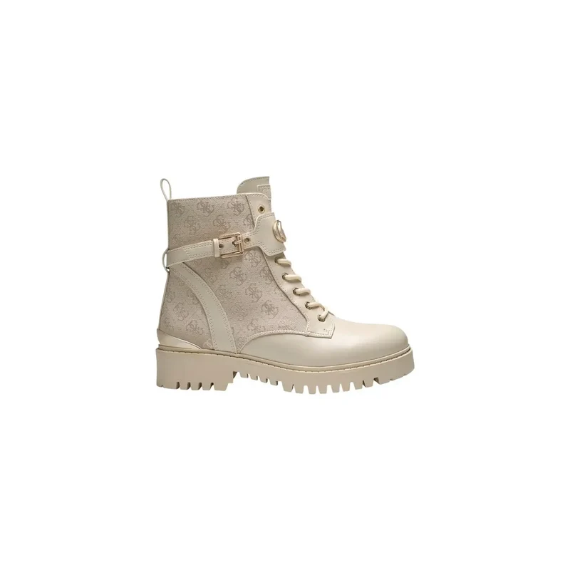Guess Weiße Frauen Boots Polyester-Polyurethan-Spitzenreißverschluss