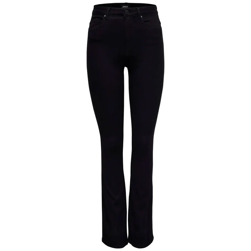 Only Damen Schwarze Baumwollmischhose mit Taschen