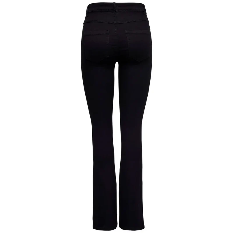 Only Damen Schwarze Baumwollmischhose mit Taschen
