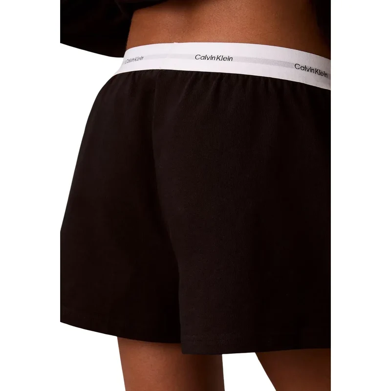 Calvin Klein Damen Logo-Jersey-Shorts aus Baumwolle Schwarz