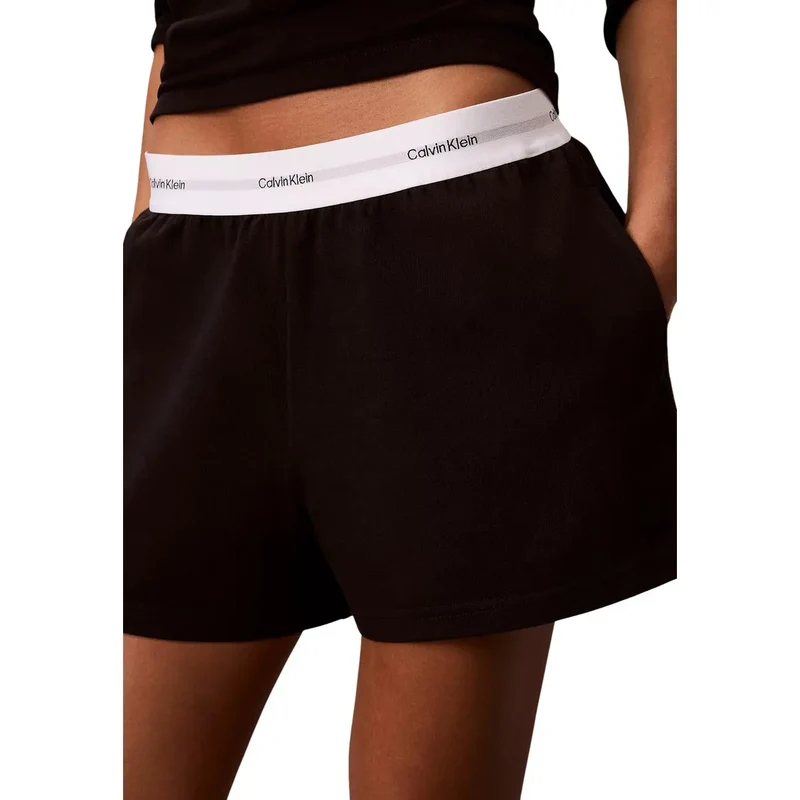 Calvin Klein Damen Logo-Jersey-Shorts aus Baumwolle Schwarz