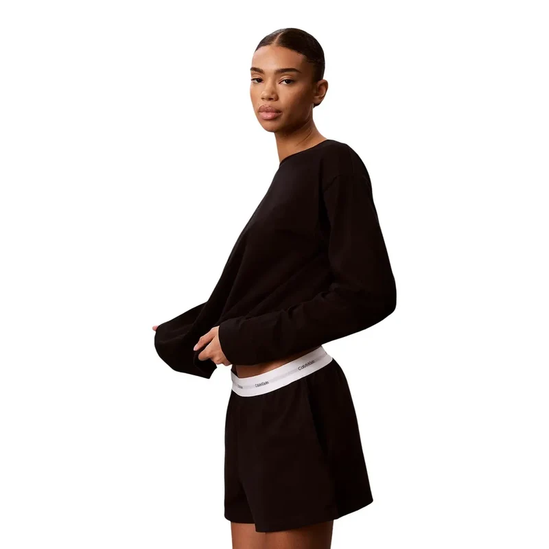 Calvin Klein Damen Logo-Jersey-Shorts aus Baumwolle Schwarz