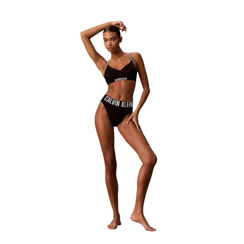 Calvin Klein Damen leicht gepolsterter BH mit Bügel Schwarz aus Polyester