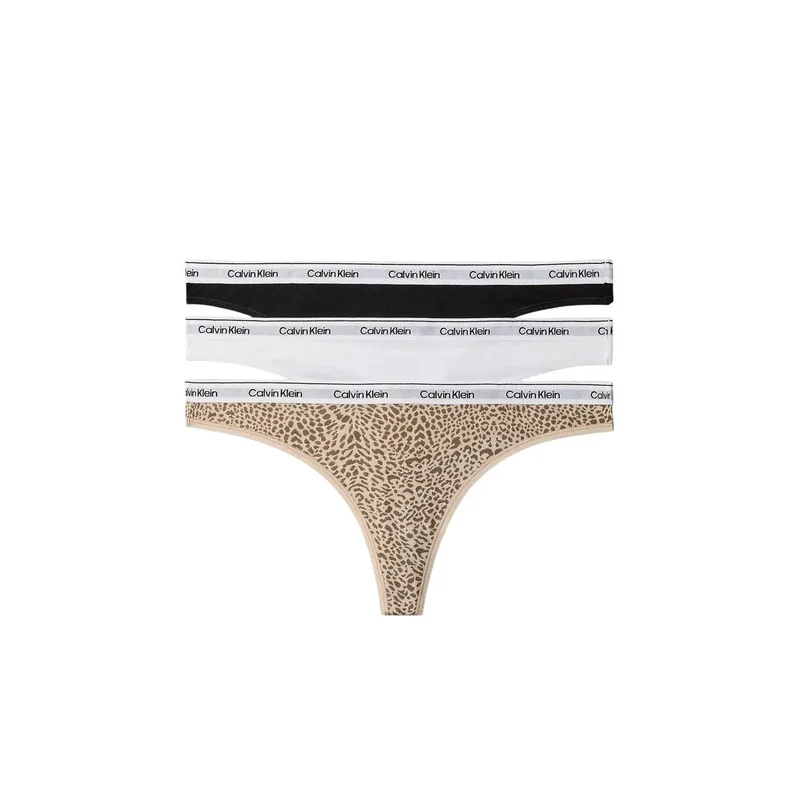 Calvin Klein Damen Baumwoll-Slip in Schwarz, 3er-Pack
