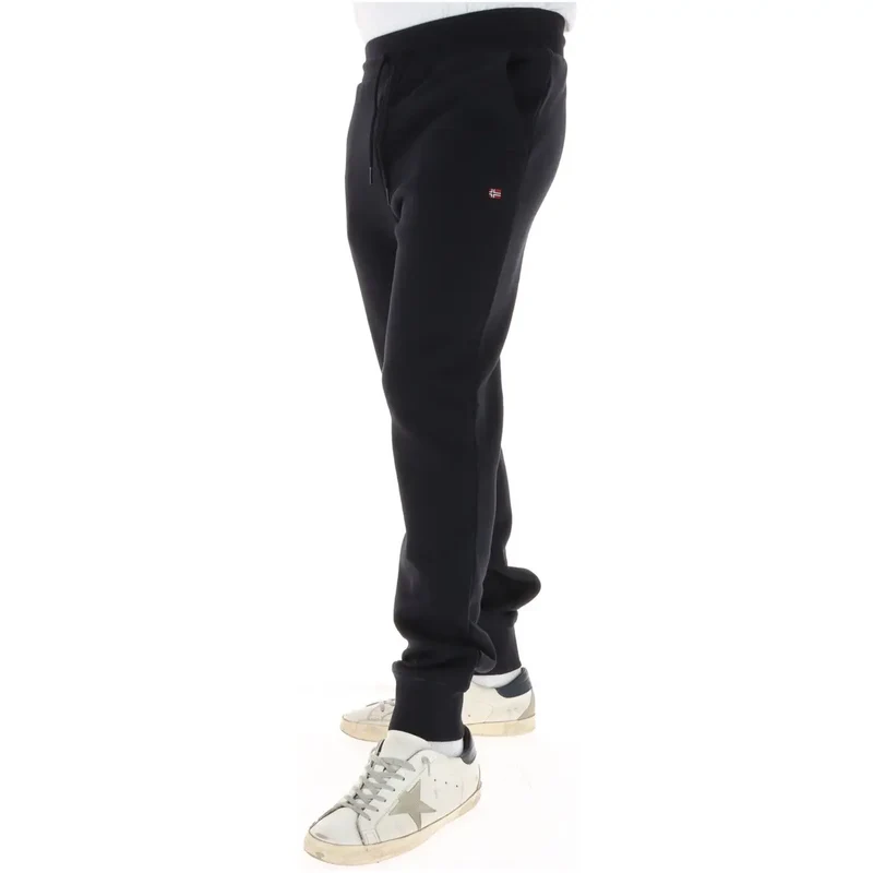 Napapijri Schwarze Herrenhose aus Baumwollfleece