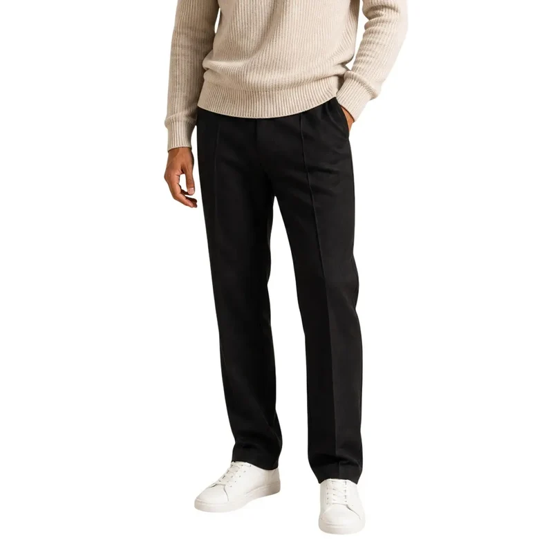 Guess Schwarze Baumwollhose für Herren mit normalem Bein