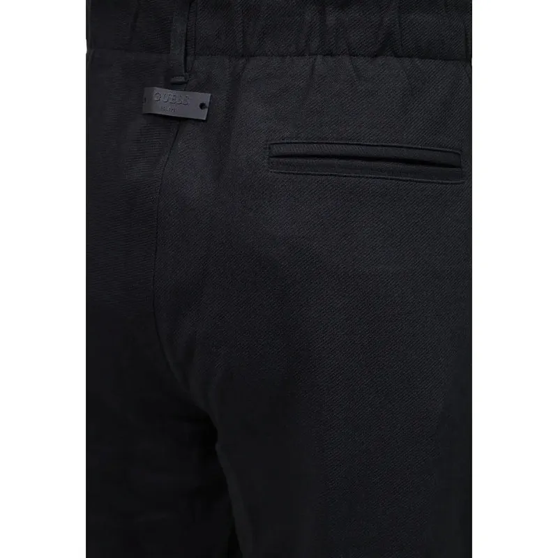 Guess Schwarze Baumwollhose für Herren mit normalem Bein