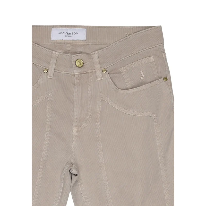 Jeckerson Herren Trousers Beige Baumwollmischung Piqué JUPPA077