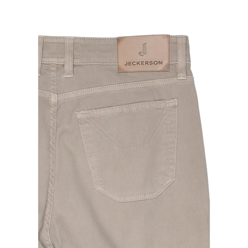 Jeckerson Herren Trousers Beige Baumwollmischung Piqué JUPPA077