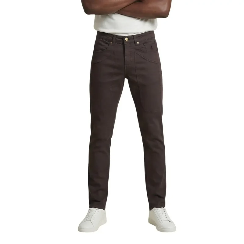 Jeckerson Herren Trousers Beige Baumwollmischung Piqué JUPPA077