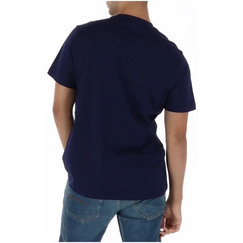 Psycho Bunny Herren T-Shirt Blaues Print Rundhals Baumwolle MT0200250